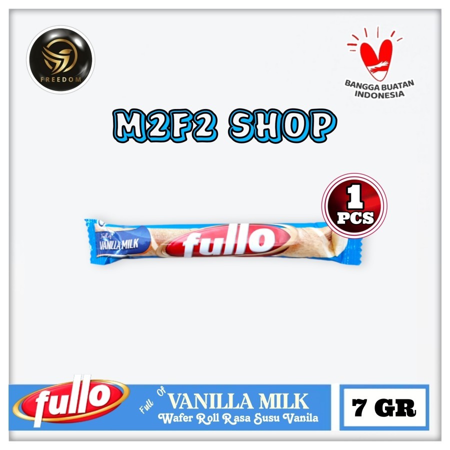 

Fullo Wafer Stik Roll Krim Full Of Vanilla Milk | Susu Original Vanila - 7 gr (Kemasan Satuan)