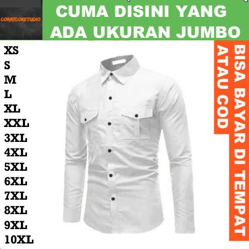 5XL 4XL 3XL XXL XL L M S XS 10XL 9XL 8XL 7XL 6XL T SHIRT Kemeja Pria Hem Cowok Jumbo Big Size Lengan