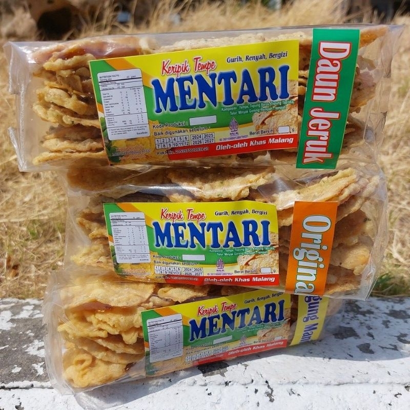 

Keripik Tempe cap Mentari / kripik tempe Sanan Malang / oleh oleh khas Malang