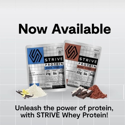 

Strive Energy Bar dan Energy GEL Strive Whey Protein susu supplement recovery