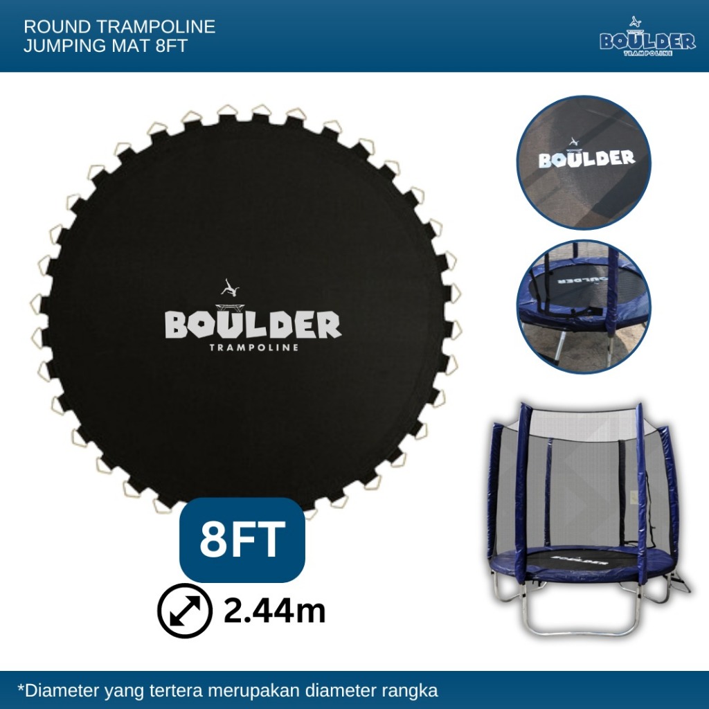 JUMPING MAT TRAMPOLIN BULAT 8FT MATRAS TRAMPOLIN BOULDER