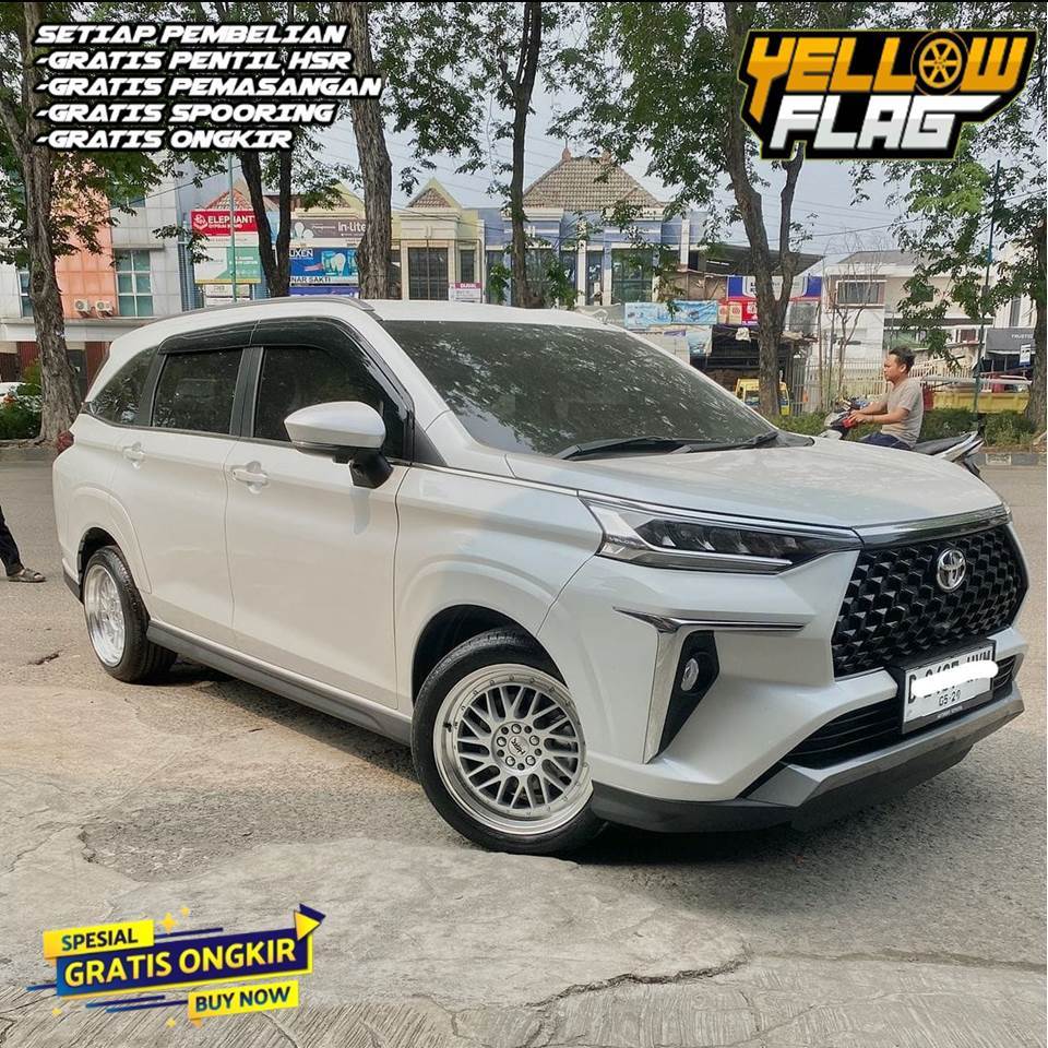 Paketan Velg Racing Avanza Veloz R17 Plus Ban Velg Hsr Paddock Lebar 75/9 Pcd 10X100-114,3 Pelek New