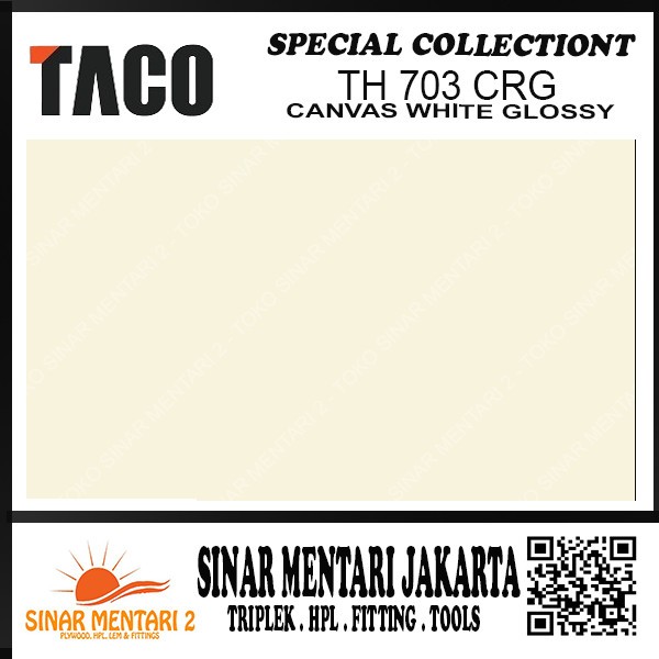 TACO HPL SPECIAL COLLECTION TH 703 CRG CANVAS WHITE GLOSSY