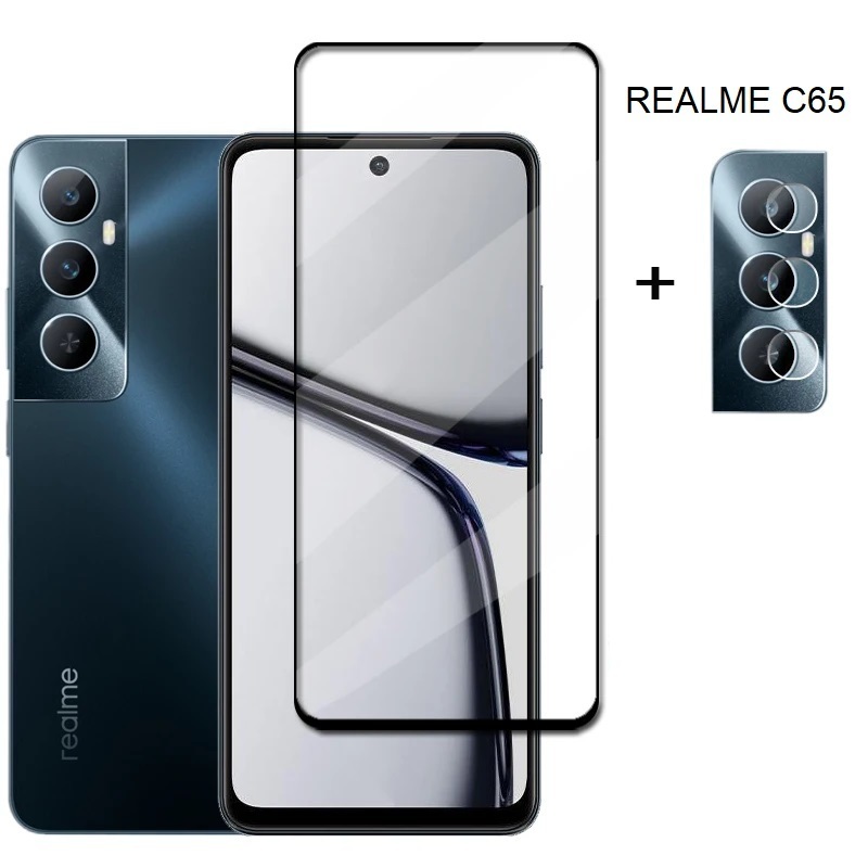 Tempered Glass Realme C65 PAKET 2IN1 Tempered Glass Camera Lens Tempered Glass Realme C65