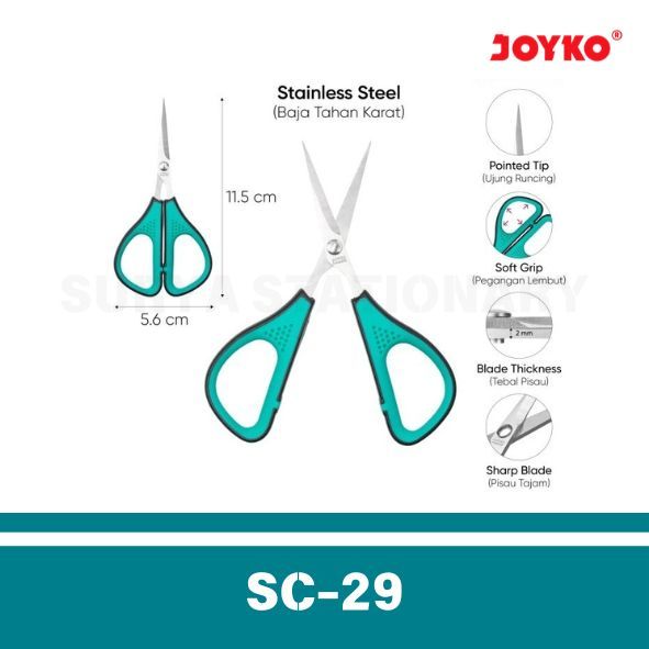 

(2 PCS) Gunting Joyko SC-29 / Scissors Joyko SC-29