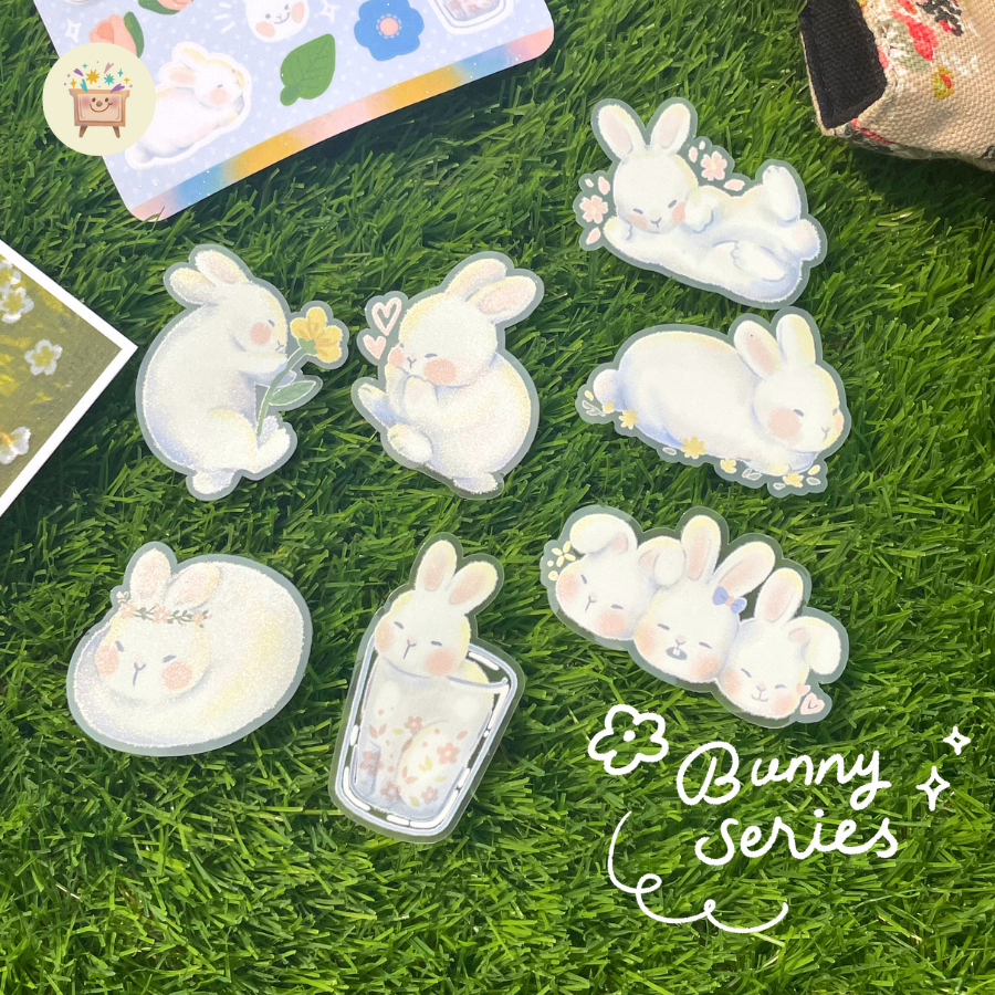 

Bunny Sticker Set | Transparent Stickers | by Laci.Nia