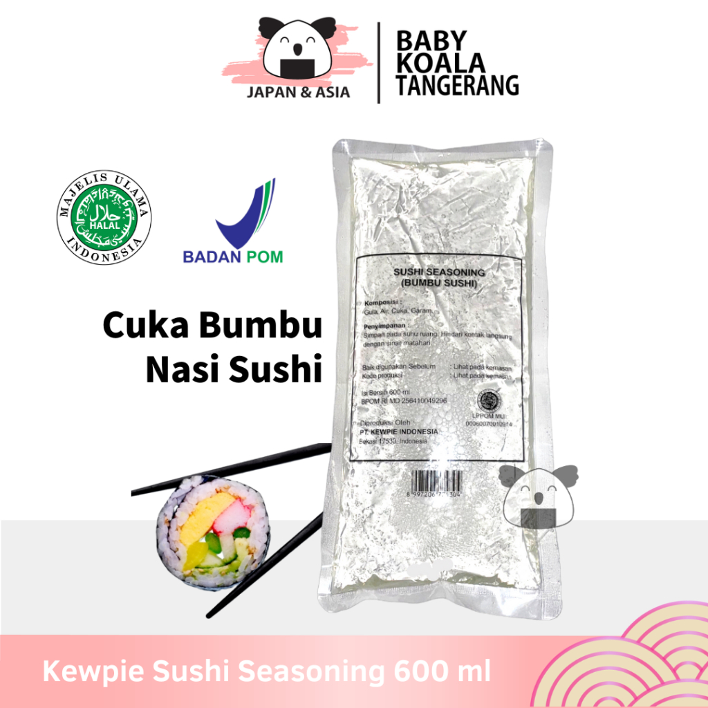 

KEWPIE Sushi Seasoning 600 ml Halal │ Cuka Bumbu Nasi Sushi Vinegar.