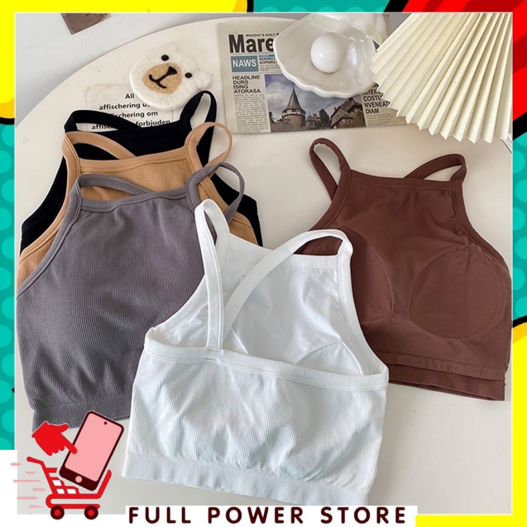 FPS - Tanktop Bra Wanita Tanpa Kawat 6560 Bra Fashion Wanita Turtle Neck Sexy Crop Top Elastis Bra C