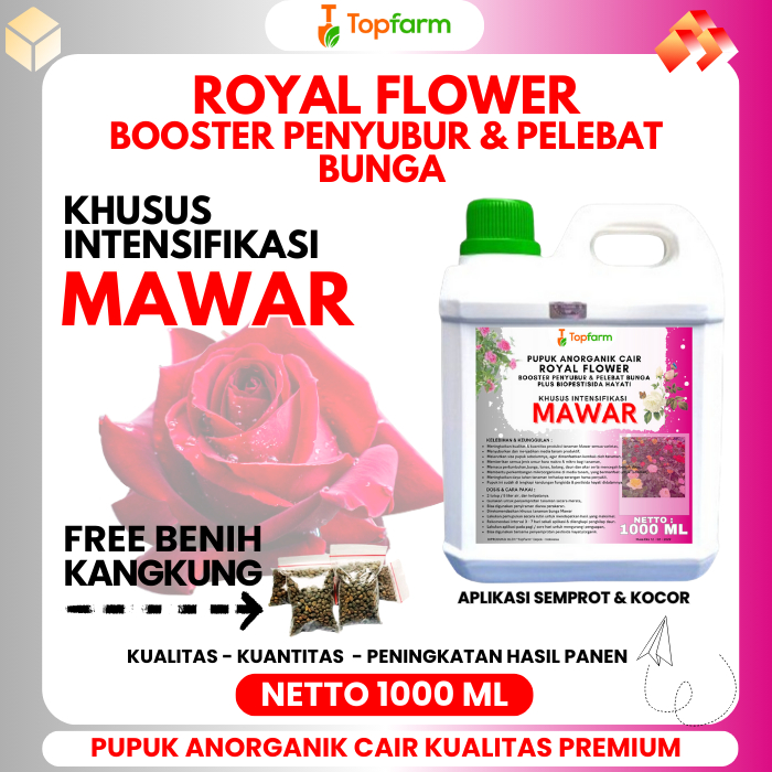 Pupuk Topfarm / Pupuk Khusus Untuk Bunga Mawar / Pupuk Khusus Bunga Mawar / Pupuk Pelebat Bunga Mawa