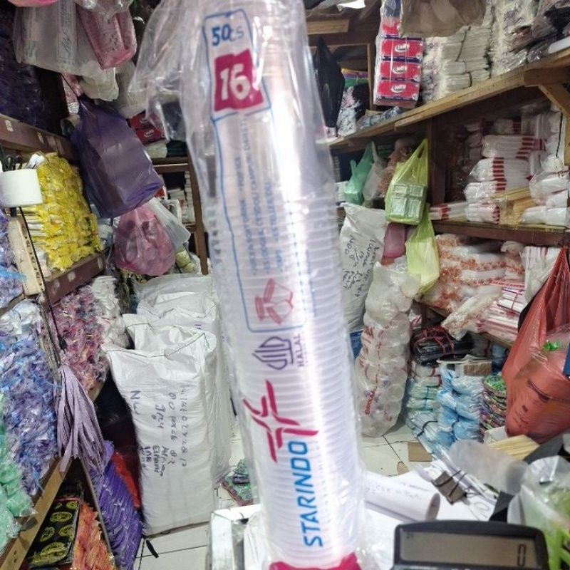 gelas starindo 16 Tebal(50pcs)