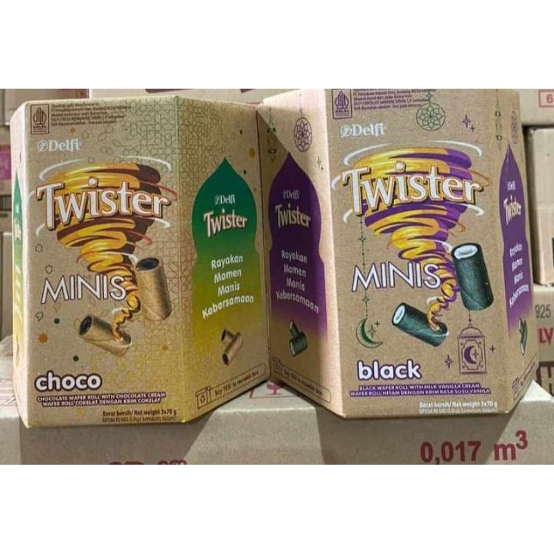 

Delfi twister minis black, minis choco