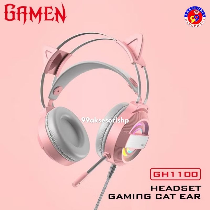 HEADPHONE GAMING KABEL + MIC GAMEN GH1100 EXTRA BASS