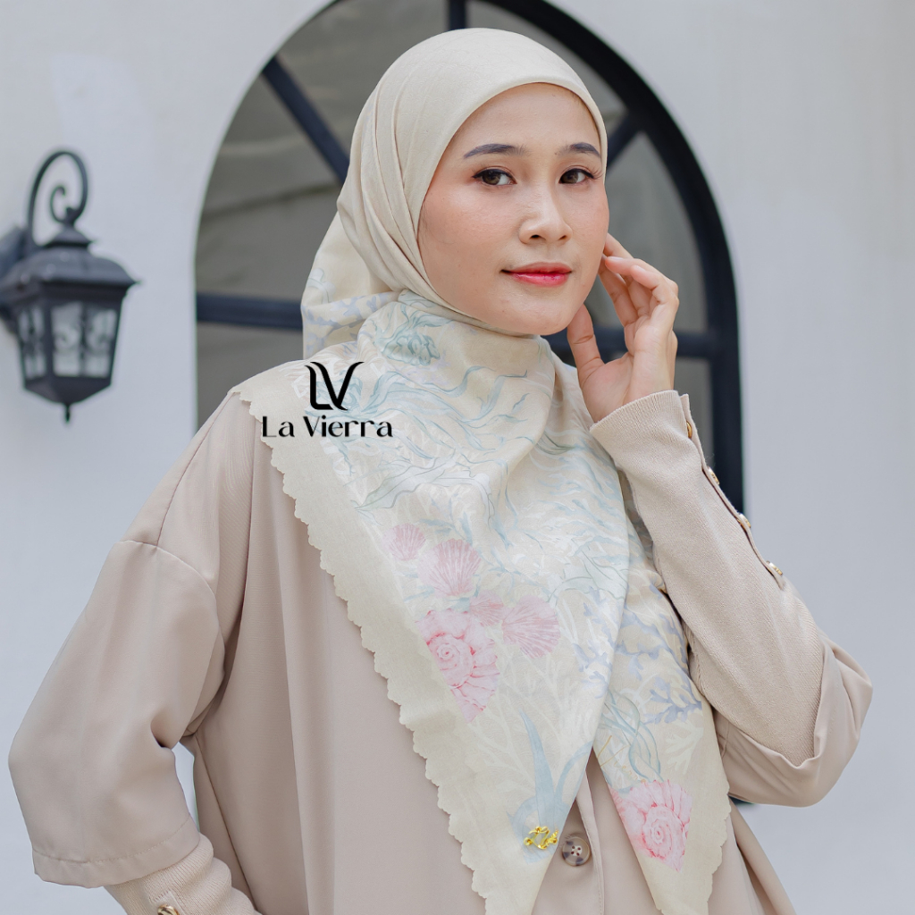 La Vierra - Sea Series Hijab Segiempat Printing