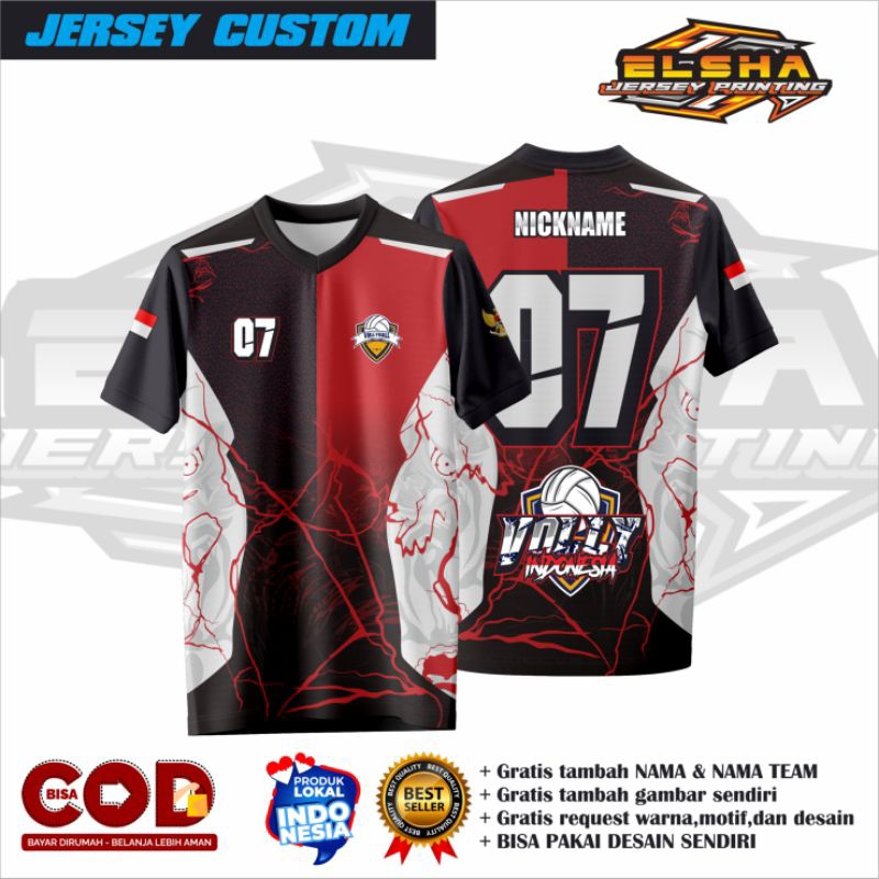 JERSEY VOLI WANITA/JERSEY VOLI CUSTOM NAMA/JERSEY VOLI FULL PRINTING/JERSEY VOLI PRIA