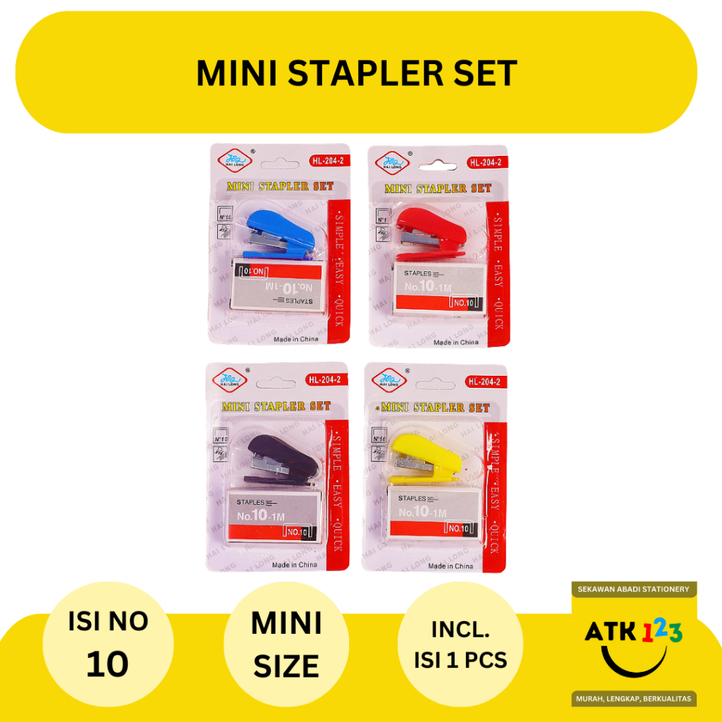 

Mini Stapler Set / Super Mini Stapler No. 10 / Stapler + Isi 1 pc