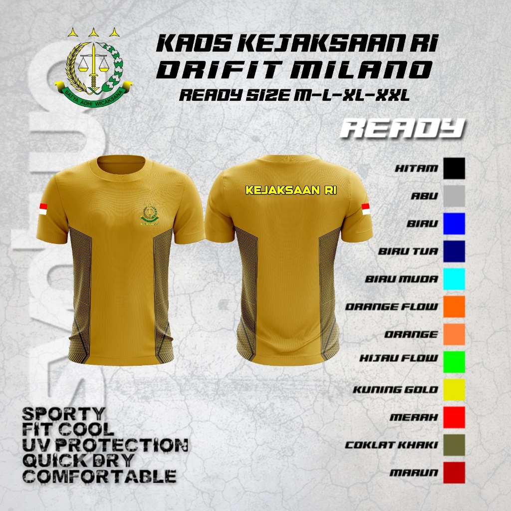 Kaos Kejaksaan RI  Dryfit / Kaos Kejaksaan RI  Bahan Dryfit milano / Kaos Jersey Kejaksaan RI / Keja