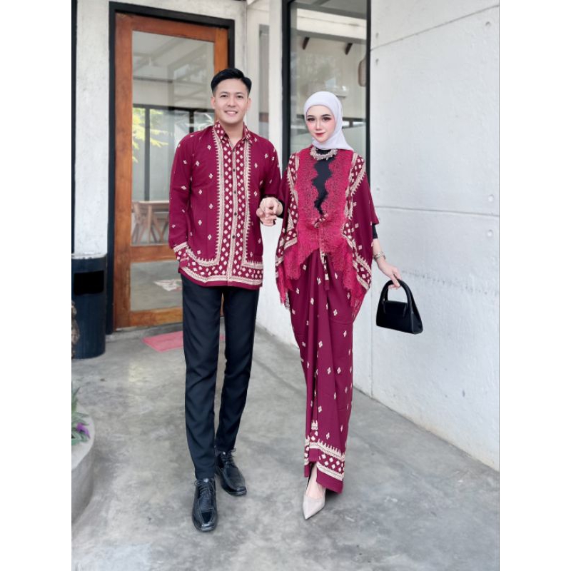 Couple Batik Cardigan Baju Kondangan Kebaya Wanita kekinian