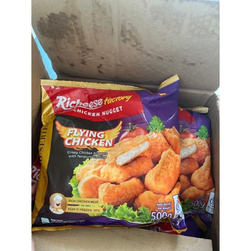 

Nugget Richeese Flying Chicken With Tempura Coating 500gr