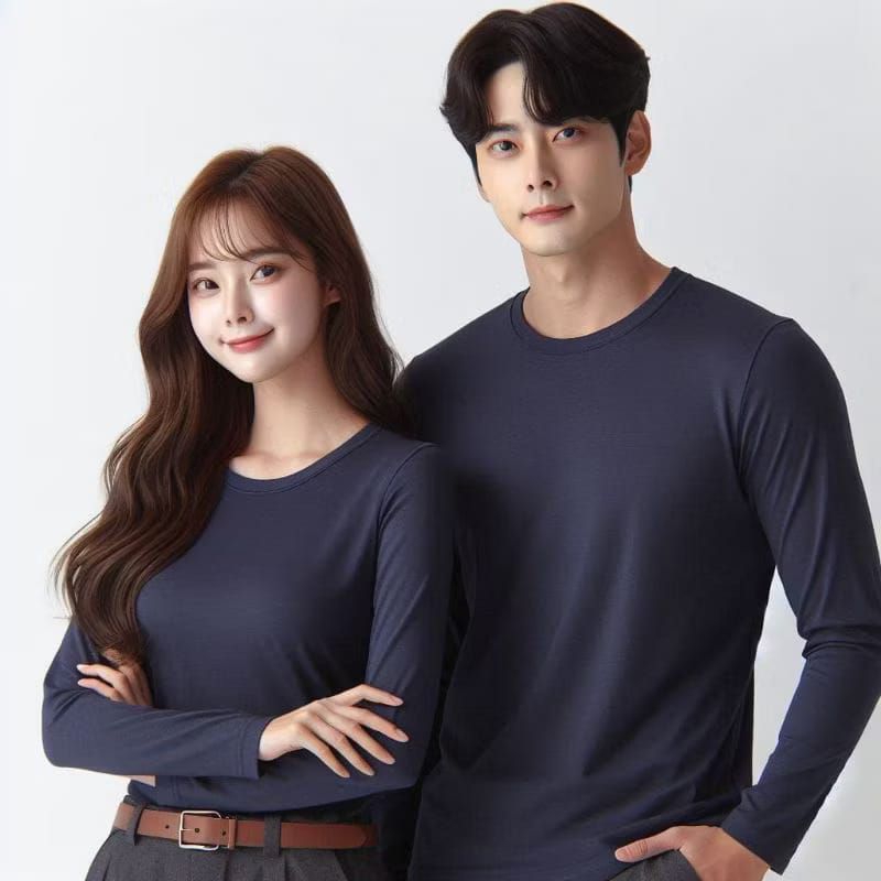 Kaos lengan panjang polos leher bulat catton 30s UNISEX cowok cewek