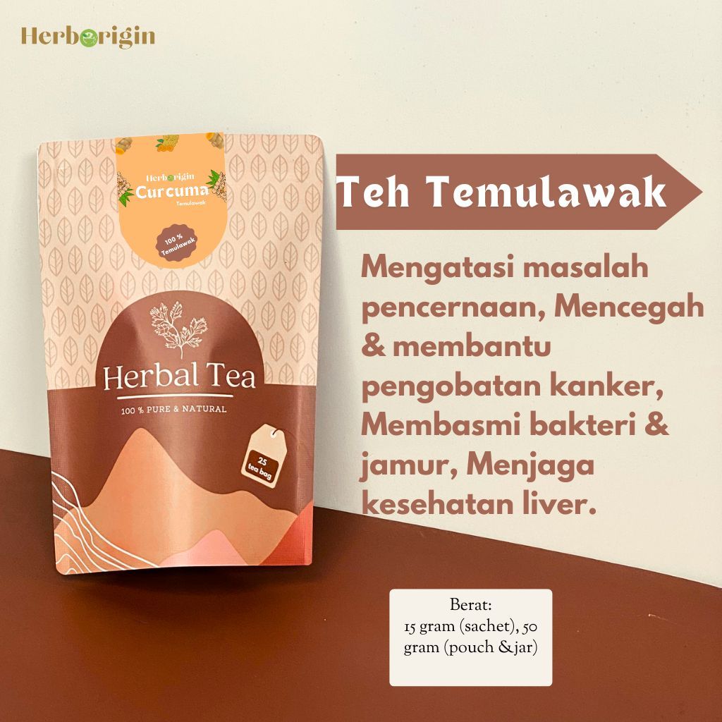 

HERBORIGIN TEH HERBAL TEMULAWAK PREMIUM ORIGINAL 100% MURNI TEH TEMULAWAK CELUP CURCUMA TEA TEMULAWAK KERING TEMULAWAK MURNI TEH CELUP MURAH