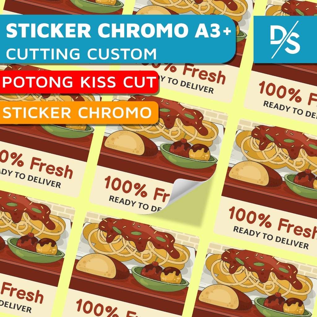 

DSPRINTING - Cetak Stiker Custom / Chromo Bulat / Persegi / Label Nama / Label Makanan Toples Kemasan / Botol Minuman / Print Sticker / Cromo A3+