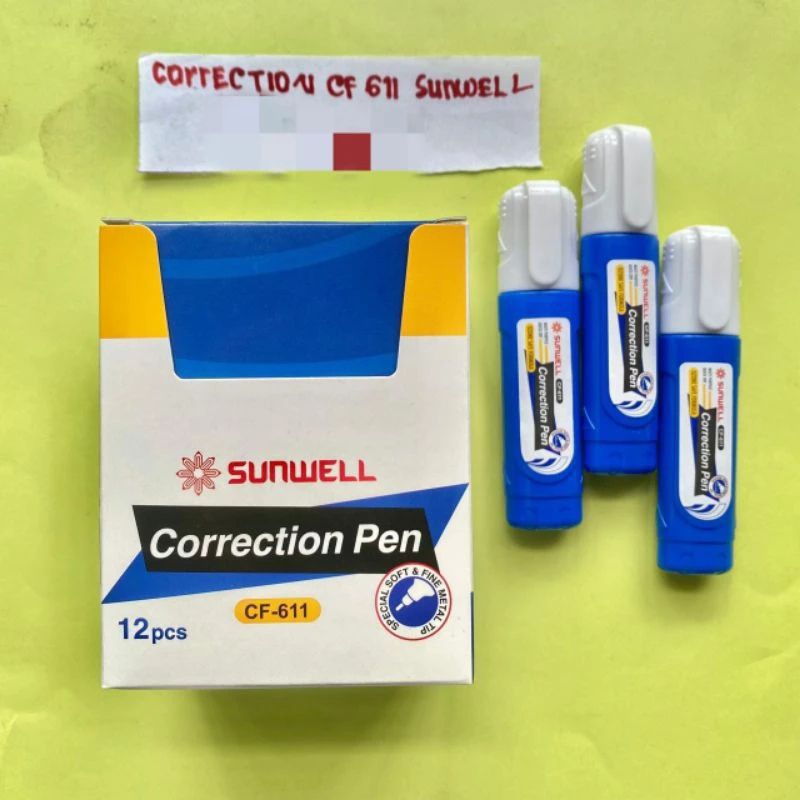 

Sunwell Correction Pen CF-611/Tip-X Cair/Tip-X Murah Meriah
