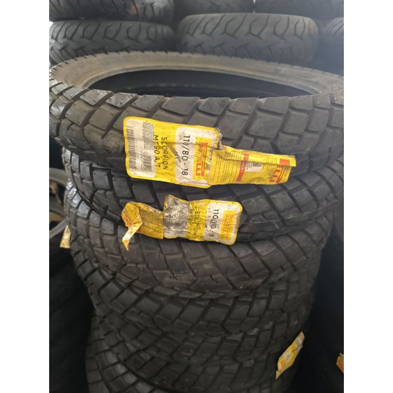 ban pirelli 110/80-18 scorpion 110/80 ring 18 baru stok lama