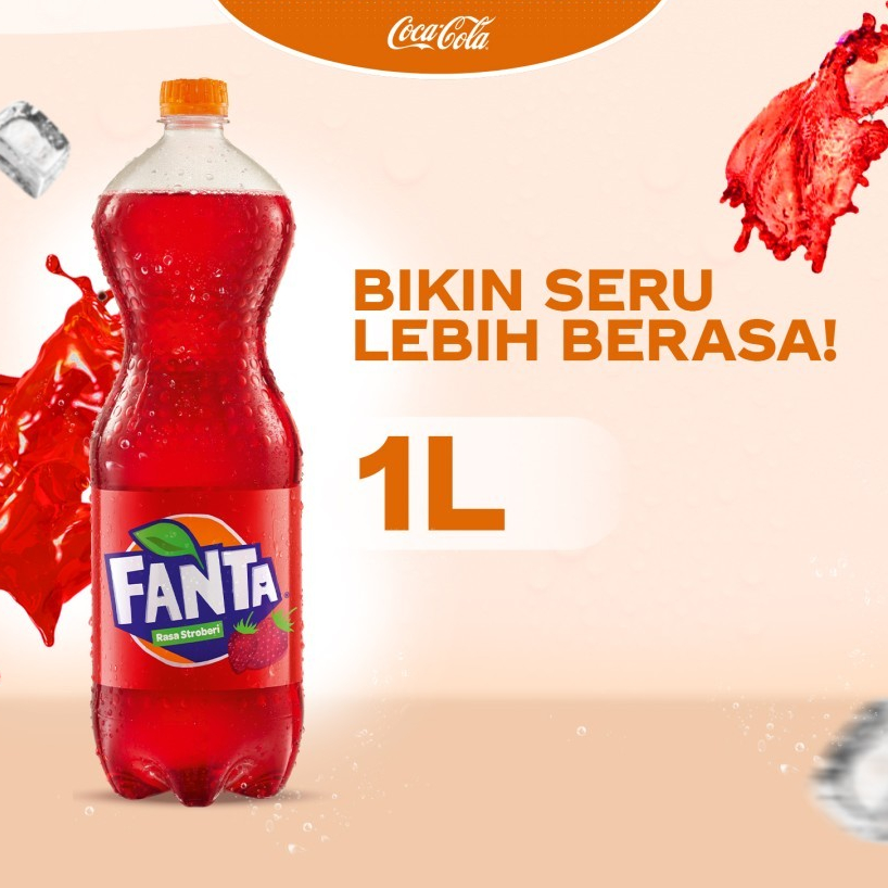 

Fanta Rasa Strawberry Minuman Soda 1 Liter