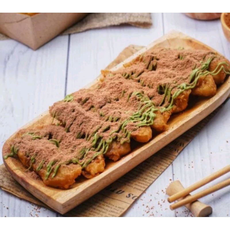 

pisang goreng nagih greantea milo