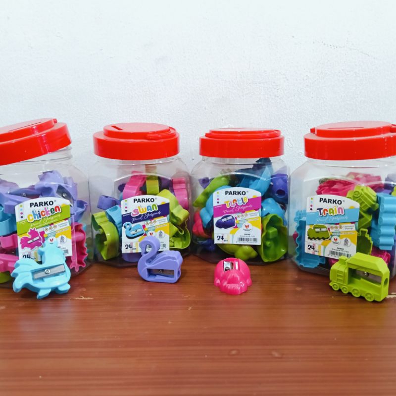 

SERUTAN PENSIL / SHARPENER / PRUNCING PARKO ( 1 TOPLES : 24PCS )