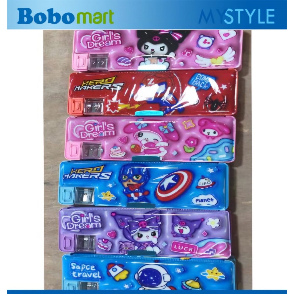 

KOTAK PENSIL PENCIL CASE KT-9801 MAGNET MOTIF KOTAK PENSIL ANAK SEKOLAH MOTIF KARTUN MURAH