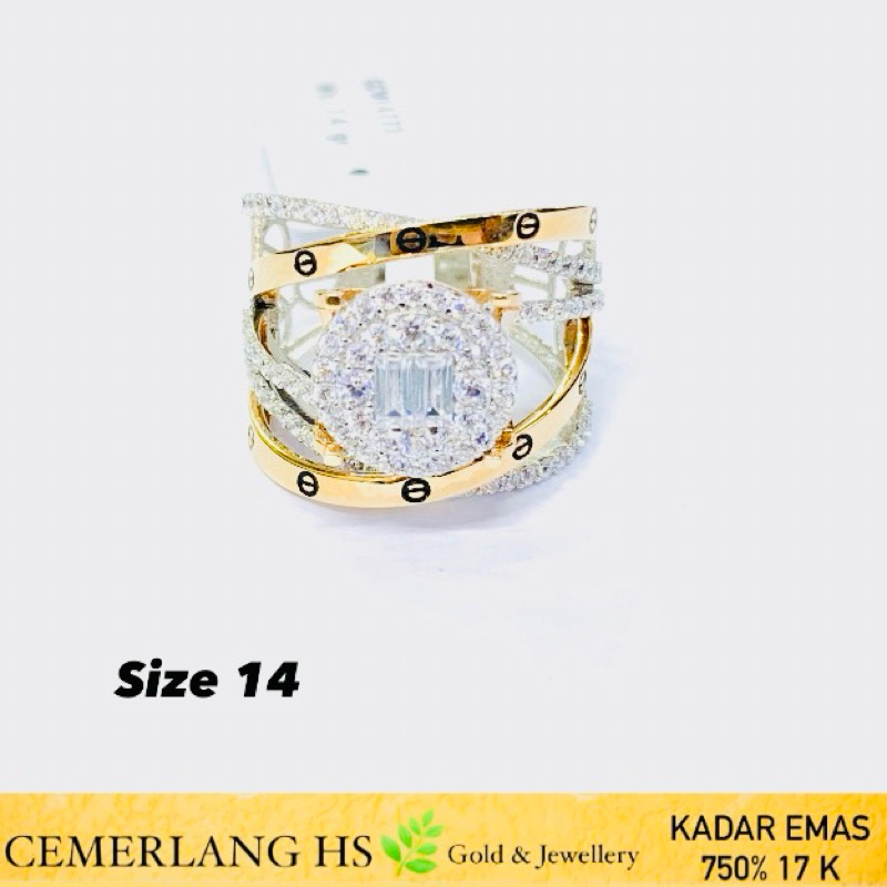 cincin emas fashion italy 17k