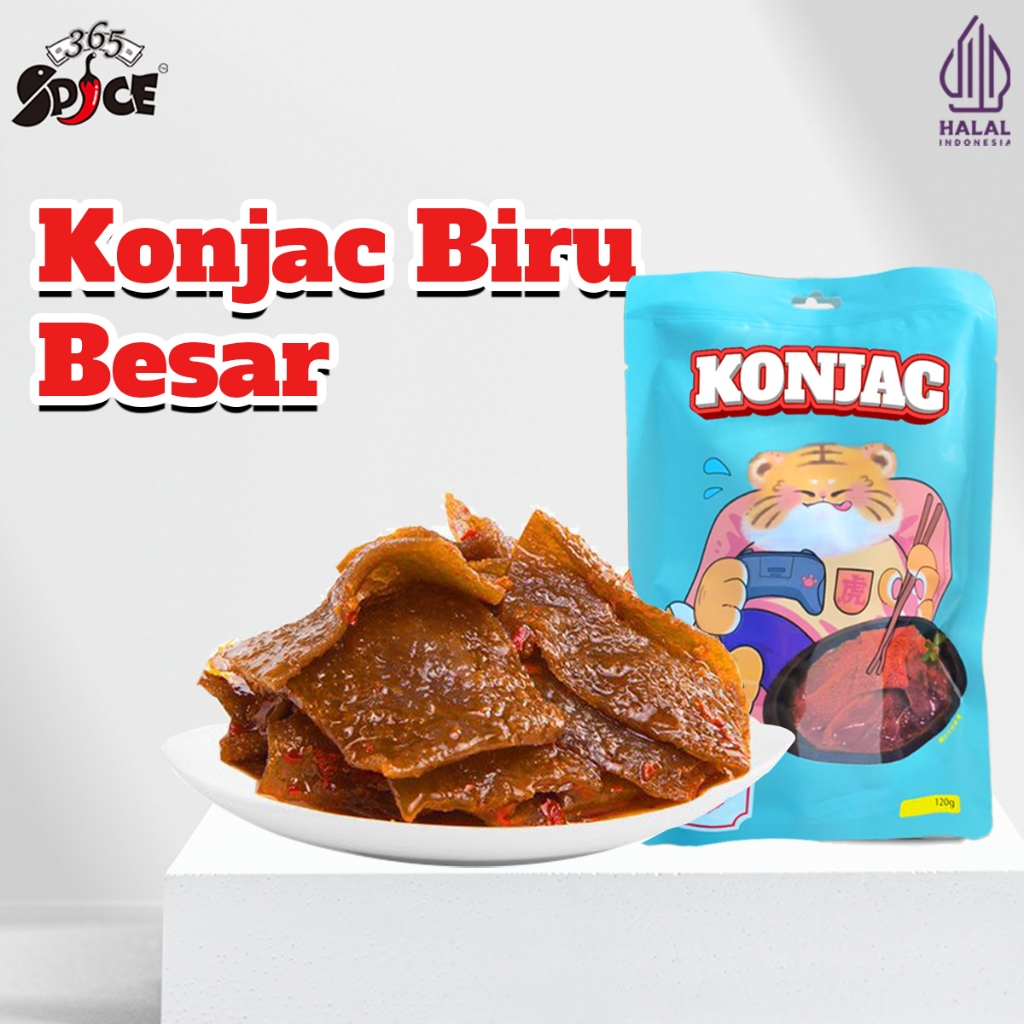 

365Spices KONJAC Biru Besar Snack Pedas 6 pcs 120g