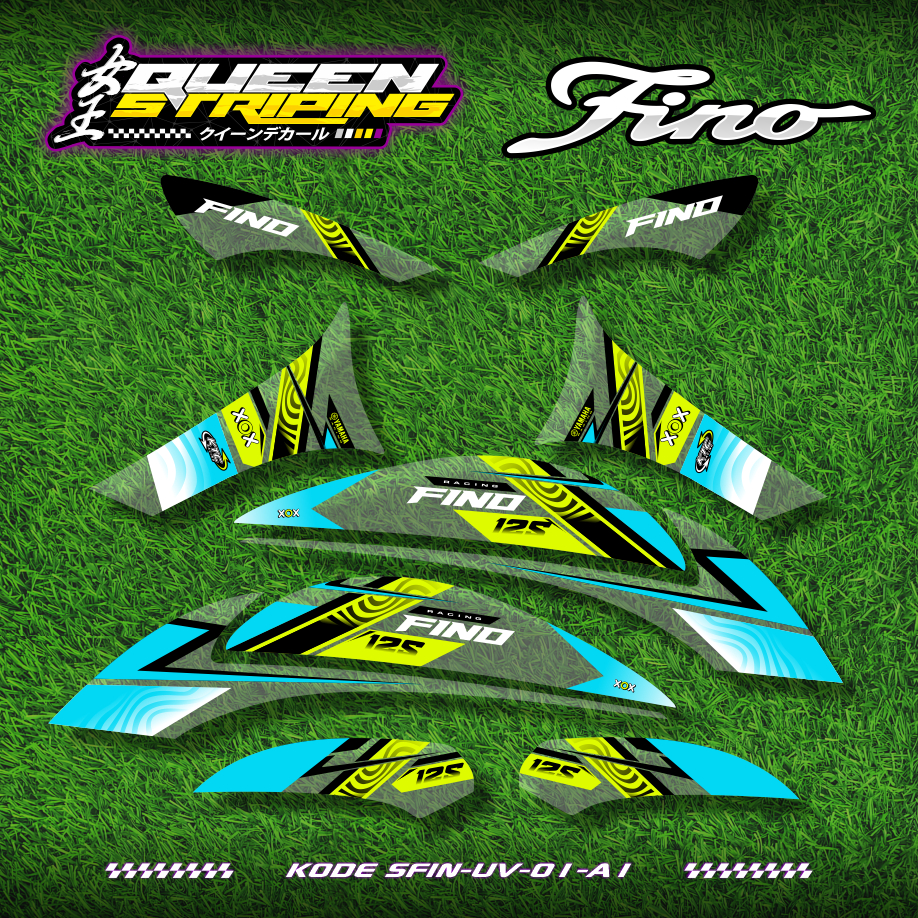 Aksesoris Stiker Striping Motor FINO / Transparan Stiker Desain Elegant - SFIN