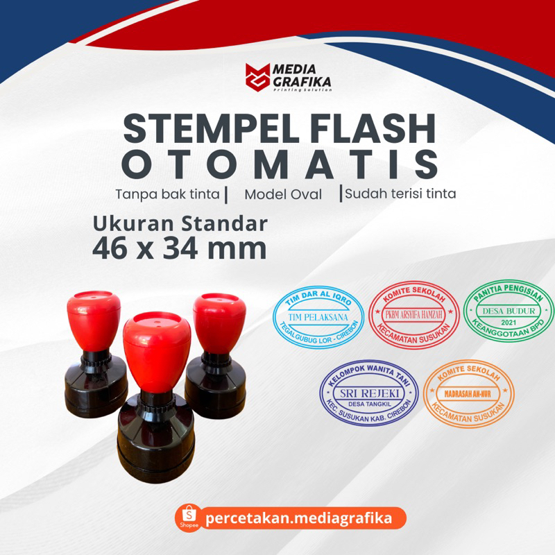 

STEMPEL FLASH CUSTOM || OTOMATIS 46x34mm