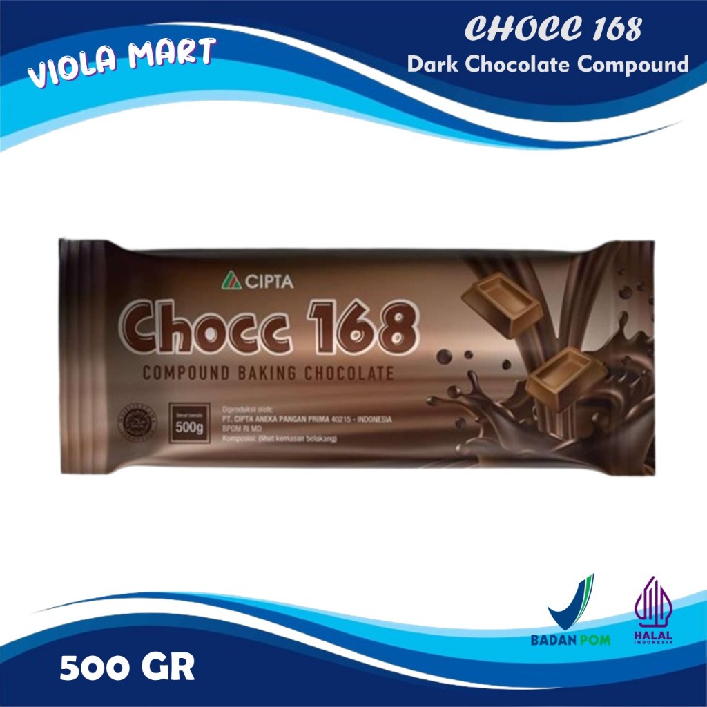 

Cokelat Batang CHOCC 168 Kemasan 500gr / Dark Chocolate Compound