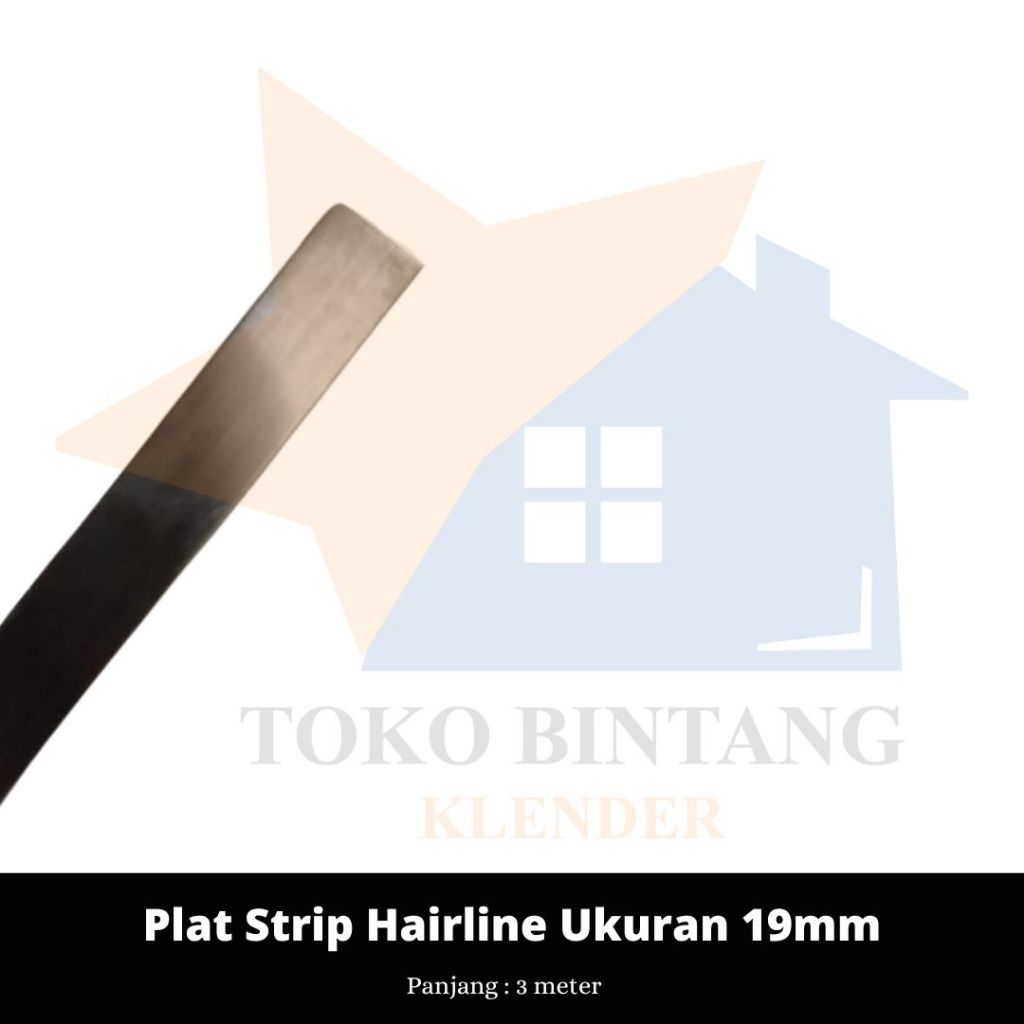 Plat Strip Ukuran 19mm Hairline