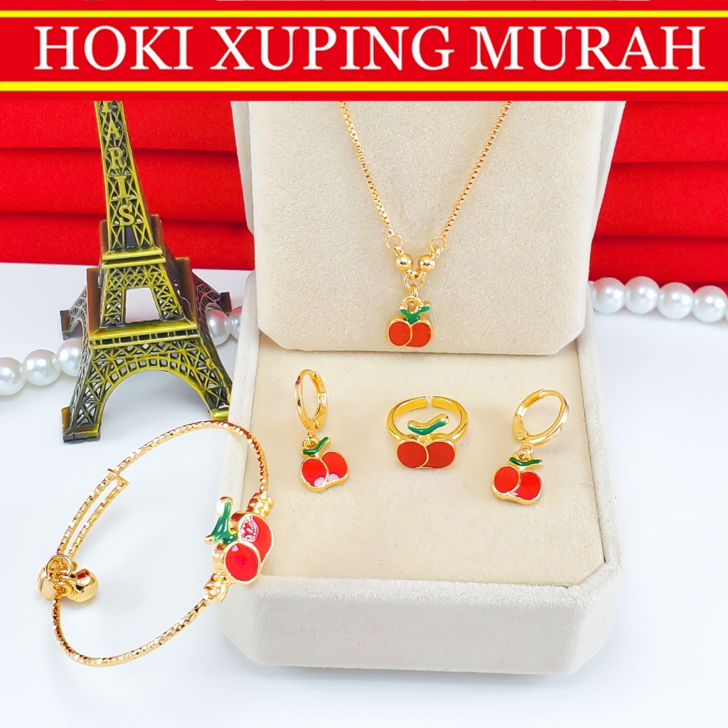 Perhiasan Set Anak Apel Imitasi