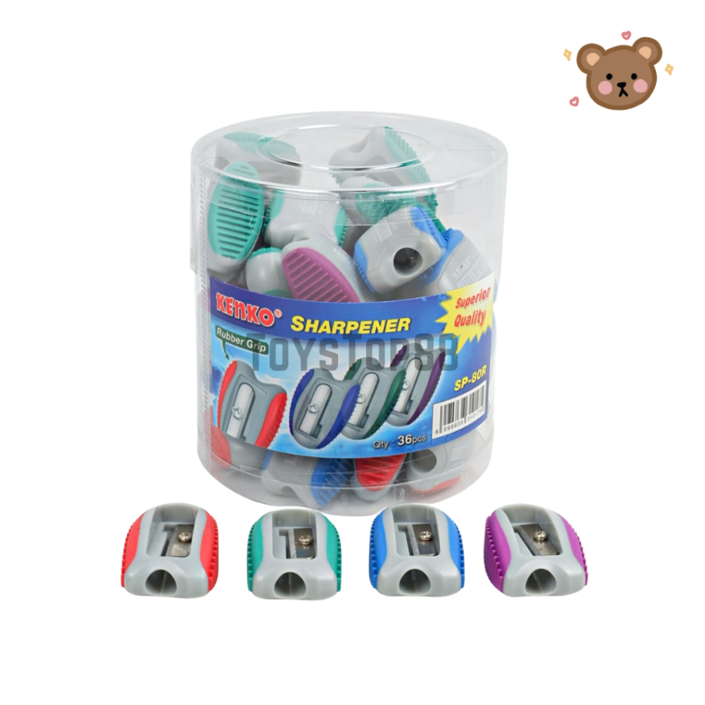 

Serutan Kecil SP-80R Rubber Grip - Pencil Sharpener 1 Lubang Terbuka - Rautan Pensil Mini Dengan Lapisan Karet Satuan [PER PCS]