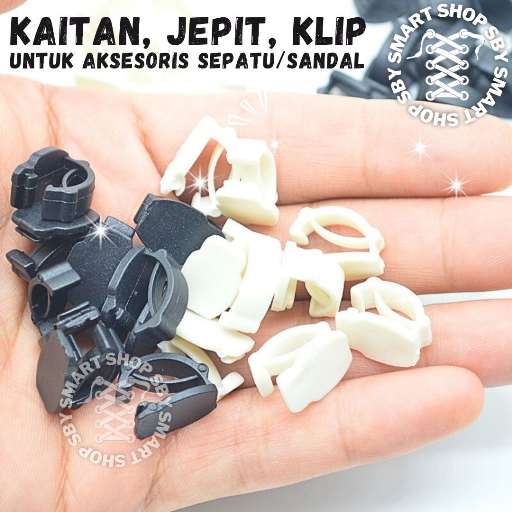(KAIT) Pengait Kait Klip Jepit Untuk Aksesoris Sepatu Sandal Crocs Tali Shoelace Buckle Tempelan Res