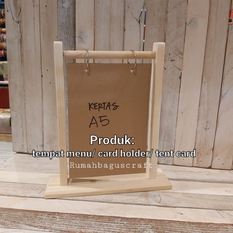 

tempat menu/card holder/tent card