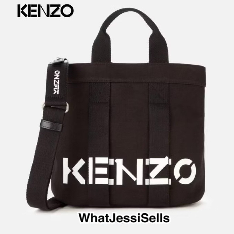 ORIGINAL Kenzo Kaba unisex tote sling shoulder bag in Black preloved / tas hitam kenzo