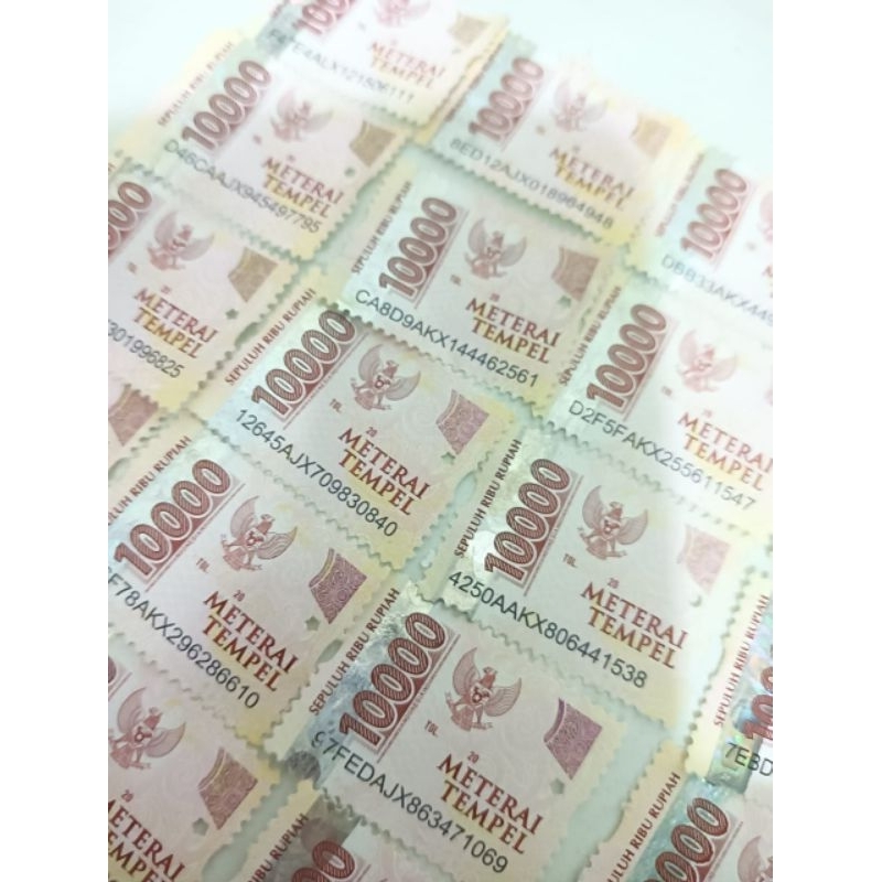 

MATERAI TEMPEL 10.000 ASLI POS / Pcs ORIGINAL TERMURAH