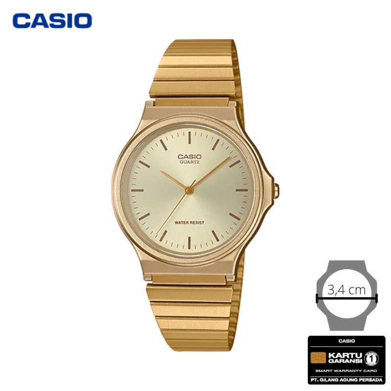 JAM TANGAN CASIO WANITA CASIO MQ-24G-9E / MQ24G GOLD CASIO ORIGINAL