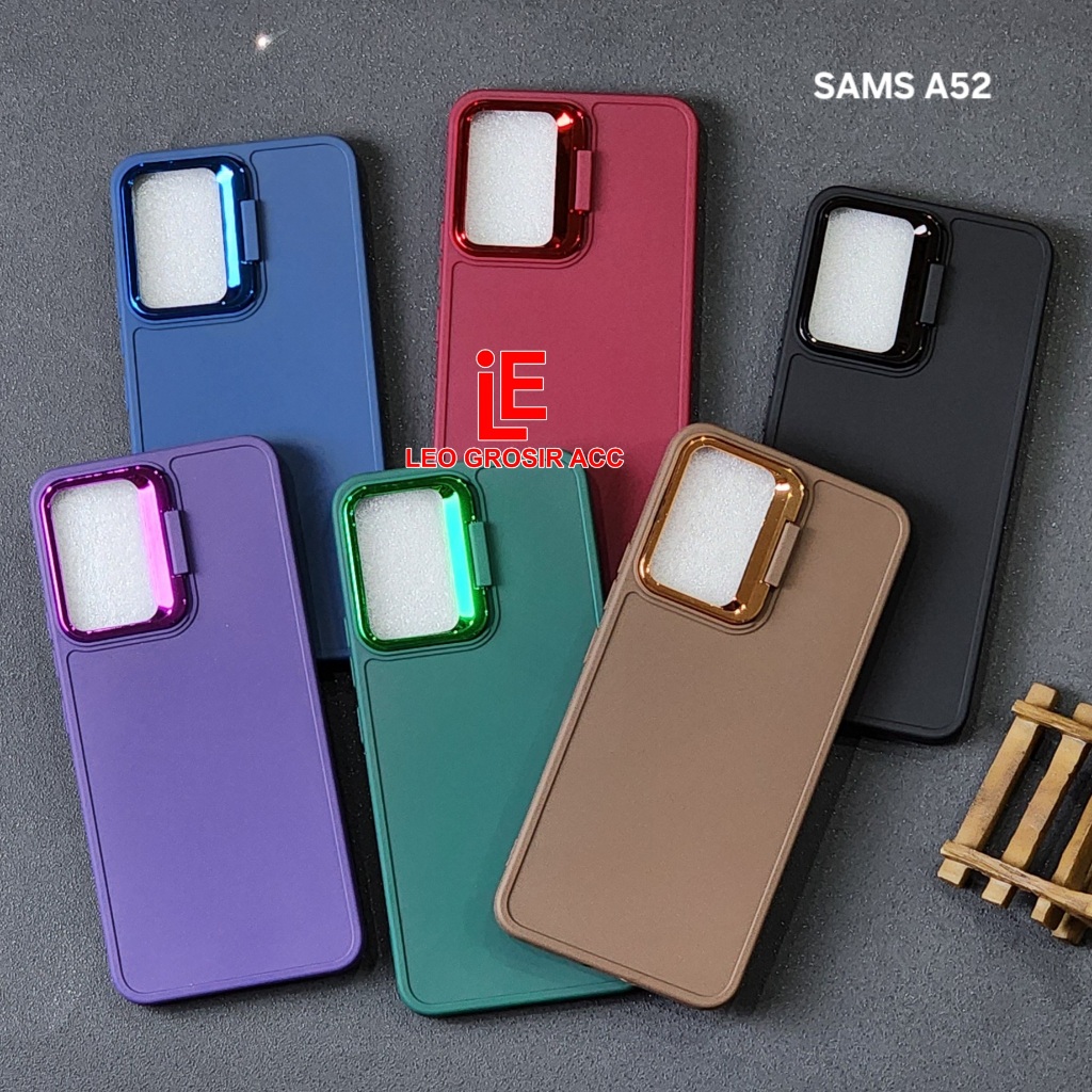 SAMSUNG A52  CASE MACARON LUXURY LENS HOLDER CASE SHOCKPROOF BACK COVER SAMSUNG A52