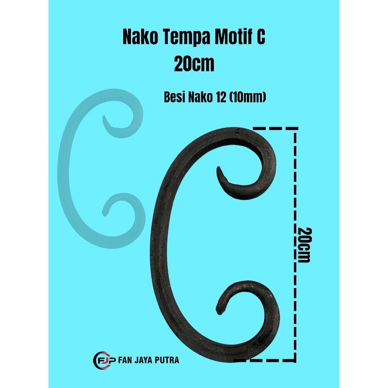 NAKO TEMPA MOTIF C 20CM NAKO 12 ( 10mm ) | NAKO VIRKAN MOTIF C 20CM NAKO 12 ( 10mm ) / ORNAMEN TEMPA