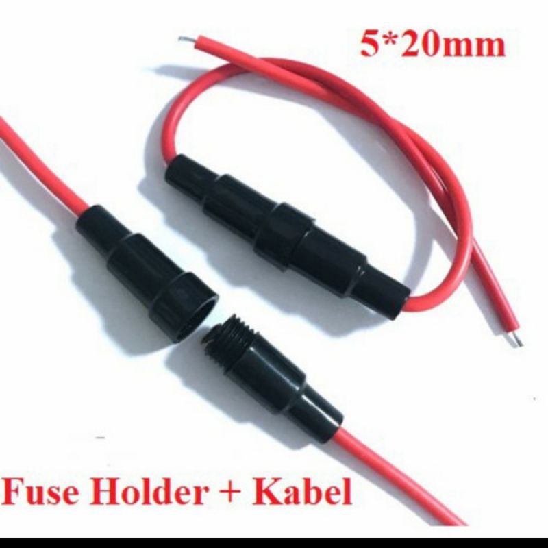 Rumah Sekring Kaca Kabel 5x20