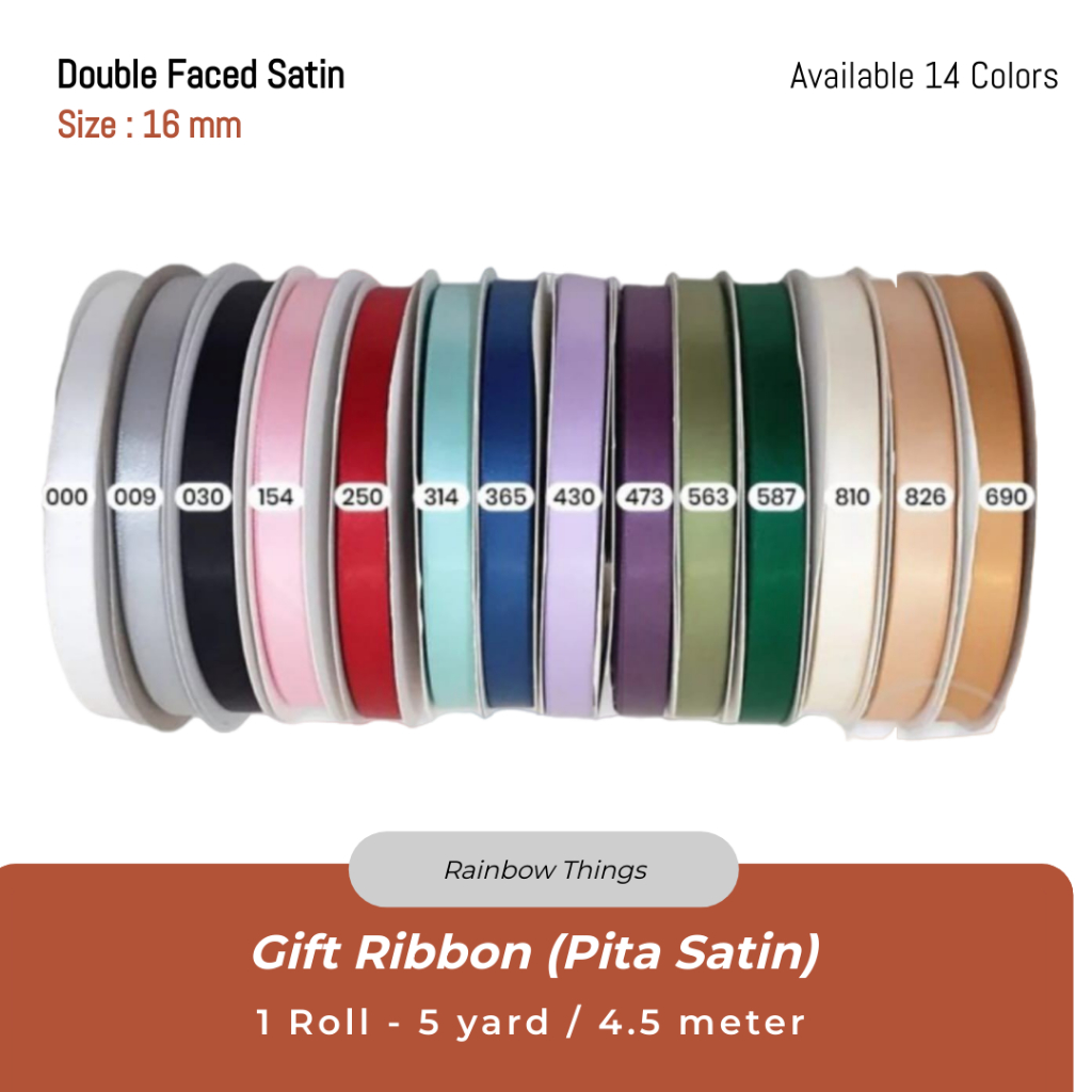 

[4.5meter] Pita Satin 16mm / Double Faced Satin