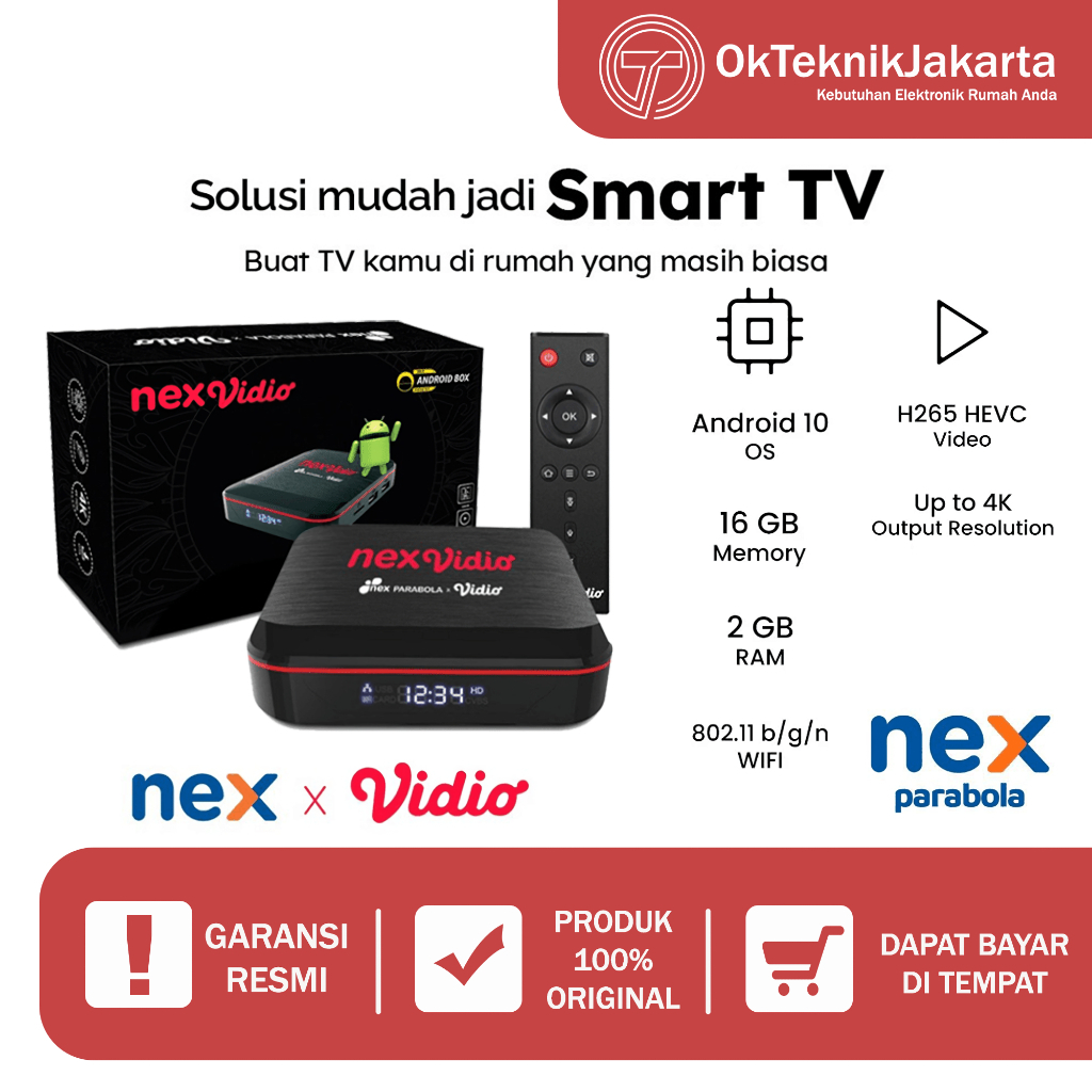 [BISA COD] Android Box Nex Parabola Nex Vidio Terbaru 2022