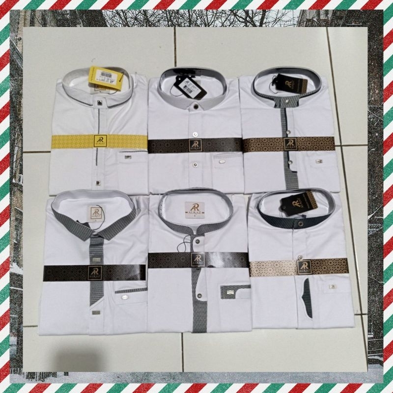 Koko Alraz Putih Lengan pendek